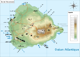 Isola di Ascensione - Mappa