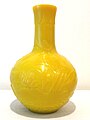 A Peking glass vase in Imperial Yellow, a shade of yellow so named for the banner of the Qing dynasty
