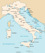 Mappa dell'Italia dopo la prima guerra mondiale