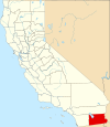 State map highlighting Imperial County