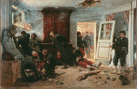Alphonse de Neuville, Les Dernières cartouches (1873), Bazeilles, musée de la Maison des dernières cartouches.