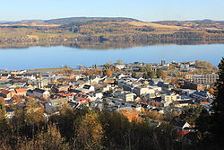 View of the town of Gjøvik