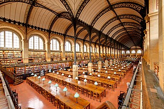 Սեն Ժենեվև գրադարանի ներսը (ճարտարապետ՝ Անրի Լաբրուս, 1844–50)
