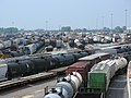Image 14Various types of railroad cars in a classification yard in the United States (from Train)