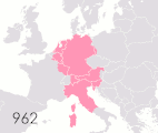 Territorial evolution of the Holy Roman Empire from 962 to 1806