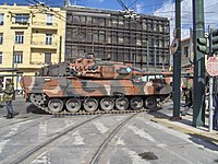 Um tanque Leopard 2A6 do exército da Grécia.