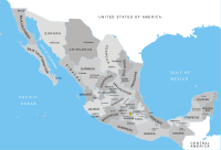 Die huidige 31 deelstate van Meksiko saam met Meksikostad (Ciudad de México)