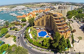 A view of Vilamoura, its marina and luxury hotels
