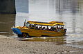 Image 14Duck tour converted DUKW amphibious vehicle exiting the River Thames.