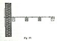 Lehrbuchzeichnung eines Mauerankers, der seitlich an voer quer verlaufenden Deckenbalken befestigt ist (Franz Stade, 1904[2])