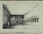 Enperadoreen galeria, Agustindarren museoaren klaustroan, 1842. urte inguruan.