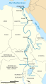 Mappa tan-Nil li turi, fil-kors tan-nofs tiegħu, Khartoum
