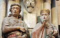 Detalhe dos retratos de Ekkehard II e Uta von Meissen na Catedral de Naumburg, c. 1240-1260