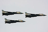Uma formação de caças F-14 do Irã.