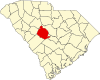 State map highlighting Lexington County