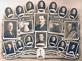 Montage photo de l'équipe des Sénateurs d'Ottawa qui remporte sa dernière coupe Stanley en 1927.
