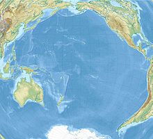 Reliefkarte: Pazifischer Ozean