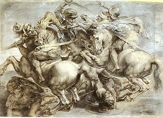 Peter Paul Rubens, kopija Da Vincijeve Bitka pri Anghiariju