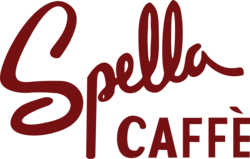 Graphic with the stylized text "Spella Caffè"