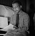 Image 11 Billy Strayhorn Photograph credit: William P. Gottlieb; restored by Adam Cuerden Billy Strayhorn (November 29, 1915 – May 31, 1967) was an American jazz composer, pianist, lyricist, and arranger, best remembered for his long-time collaboration with bandleader and composer Duke Ellington that lasted nearly three decades. Though classical music was Strayhorn's first love, his ambition to become a classical composer went unrealized because of the harsh reality of a black man trying to make his way in the world of classical music, which at that time was almost completely white. He was introduced to the music of pianists like Art Tatum and Teddy Wilson at age 19, and the artistic influence of these musicians guided him into the realm of jazz, where he remained for the rest of his life. This photograph of Strayhorn was taken by William P. Gottlieb in the 1940s. More selected pictures