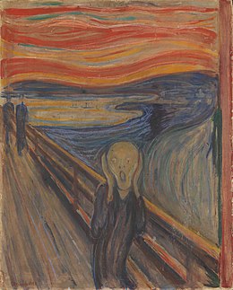 Oeuvre expresionniste représenant le cri par Edvard Munch