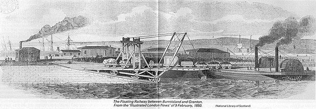 The 'Floating Railway', opened in 1850 as the first roll-on roll-off train ferry in the world.