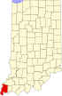 State map highlighting Posey County