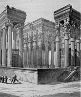 19th century reconstruction of Persepolis, by Flandin and Coste