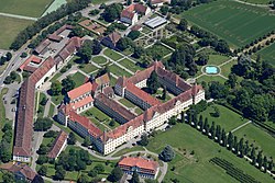 Gesamtanlage der ehem. Abtei einschließlich Barockgarten und Wirtschaftsgebäuden