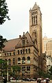 Allegheny County Courthouse, built in 1884, bounded by Fifth and Forbes Avenues, as well as Grant and Ross Streets.