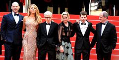 Eisenberg with the cast of Café Society at the 2016 Cannes Film Festival