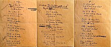 Numérisation du manuscrit original du Chant des Partisans