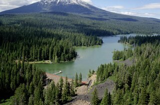 Fish Lake with Mount McLoughlin in the background