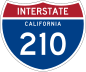 Interstate 210 and State Route 210 marker