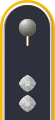 Dienstgradabzeichen eines Oberleutnants auf Schulterklappe der Jacke des Dienstanzuges für Luftwaffenuniformträger