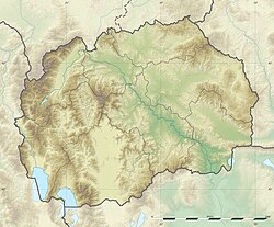 Беровско језеро (Ратевско језеро) на карти Северне Македоније