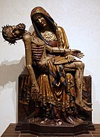 Poznogotska Pietà iz Lubiąż v Spodnji Šleziji, Poljska, sedaj v National Museum v Varšavi