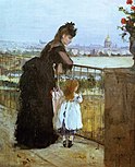 Femme et enfant au balcon, Morisot