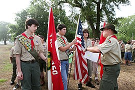 Boy scouts Place Flags at Tennessee National Memorial Cemetery
