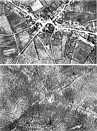 Passchendaele village, before and after the Battle of Passchendaele