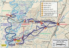 Map of the Vicksburg campaign
