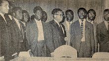 Lihau (centre left) with President Kasa-Vubu and the College of Commissioners