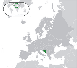 Bosnie-Erzegovine - Localizzazione