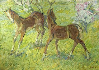 Springende Fohlen (Jeunes Poulains), 1909, Collection particulière