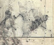 A section of the Survey map of W. J. Webb drawn in 1819 shows a source of Kali river flowing through Beans (Byans Valley)[f]