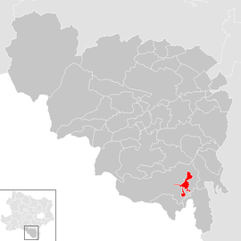 Poloha obce Aspang-Markt v okrese Neunkirchen (klikacia mapa)