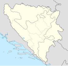 Srebrenîtsa li ser nexşeya Bosniya û Herzegovîna nîşan dide