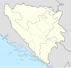 Logor Manjača na mapi Bosne i Hercegovine