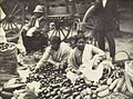 Asiatische Früchtehändler auf dem Markt