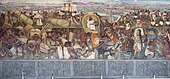 Mural of the Aztec market of Tlatelolco, Palacio Nacional, Mexico City